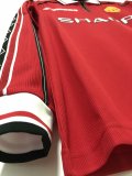 1998 Manchester United Home Long sleeve 1:1 Quality Retro Soccer Jersey