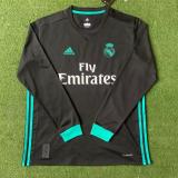 Real Madrid Away Black UCL Final Long sleeve 1:1 Quality Retro Soccer Jersey 2017/2018