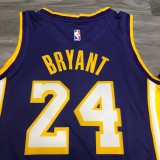 NBA Lakers retro purple V-neck 24 Kobe with chip 1:1 Quality