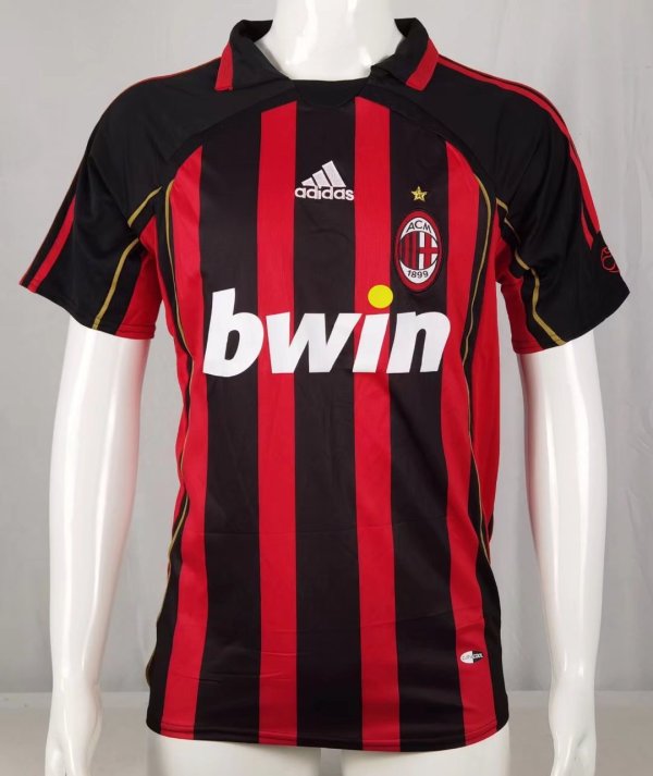 AC Milan Home 1:1 Retro Soccer Jersey 2006/2007