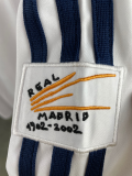 2001-2002 Retro Real Madrid Home Long Sleeve 1:1 Quality Soccer Jersey