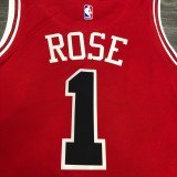 NBA Bulls crew red No. 1 Ross with chip 1:1 Quality