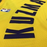 NBA Laker retro yellow V-lead Sucheng city version No.0 Kuzma belt chip 1:1 Quality