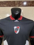 23/24 River Plate Black Player Version 1:1 Quality ICONS T-Shirt