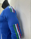 Italy Home Long Sleeve Blue Player Version  Soccer Jersey 24/25