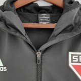 2022 Sao Paulo Black Windbreaker（白色阿迪白色三边）