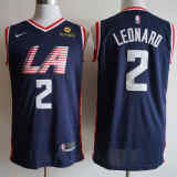 NBA New season Express (new fabric print) Leonard city version 2 dark blue, black, white 1:1 Quality