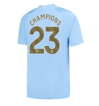 23/24 Manchester City Home Fans 1:1 Quality Soccer Jersey With CHAMPIONS#23 Printing