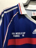 1998 France Home Long Sleeve 1:1 Quality Retro Soccer Jersey