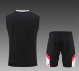 22/23 AC Milan Vest Training Suit Kit Black Red 1:1 Quality Soccer Jersey