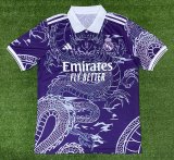 23/24 Real Madrid Purple Dragon Pattern Fans 1:1 Quality Soccer Jersey