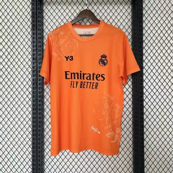 Real Madrid Y-3 Orange Fans 1:1 Soccer Jersey 23/24