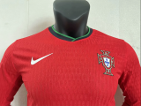 Portugal Home Long Sleeves Player 1:1 Quality Soccer Jersey 24/25
