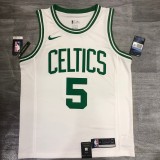 NBA Celtics retro white No. 5 Garnett with chip 1:1 Quality