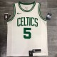 NBA Celtics retro white No. 5 Garnett with chip 1:1 Quality