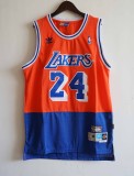 NBA Lakers #24 Kobe up orange down Blue Vintage mesh 1:1 Quality