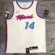 NBA Heat crew crew white No. 14 Hiro with chip 1:1 Quality