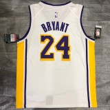 NBA Laker's Retro white V-collar 24 Kobe with chip 1:1 Quality