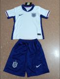 England Home White Kids Soccer Jersey 2024