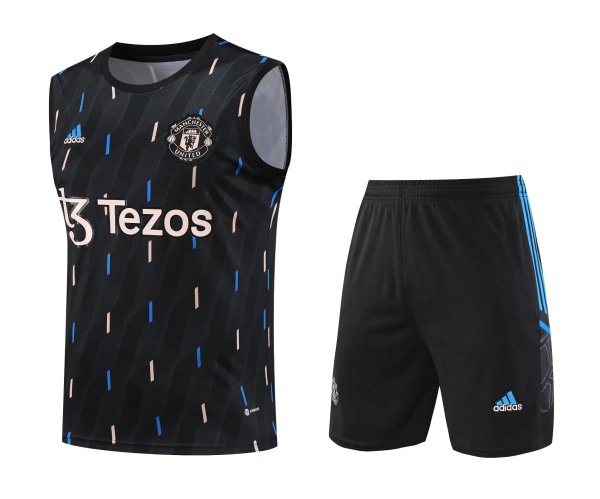 23/24 Manchester United Black 1:1 Quality Training Vest（A-Set）