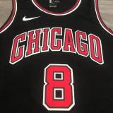 NBA Bulls crew black No. 8 Raven with chip 1:1 Quality