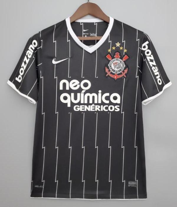 2011-2012 Retro Corinthians  Away Black 1:1 Quality Soccer Jersey
