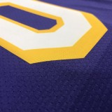 NBA Laker retro purple V-neck No. 0 kuznik young with chip 1:1 Quality