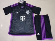 Bayern Munich Away Black 1:1 Quality Kids Soccer Jersey 23/24