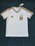 1986 Mexico Clasic Retro White Fans 1:1 Quality Soccer Jersey