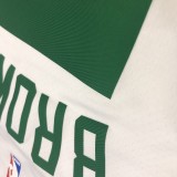 NBA Celtics retro white No. 7 Jerome Brown with chip 1:1 Quality