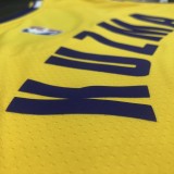 NBA Laker crew retro yellow No.0 Kuzma with chip 1:1 Quality