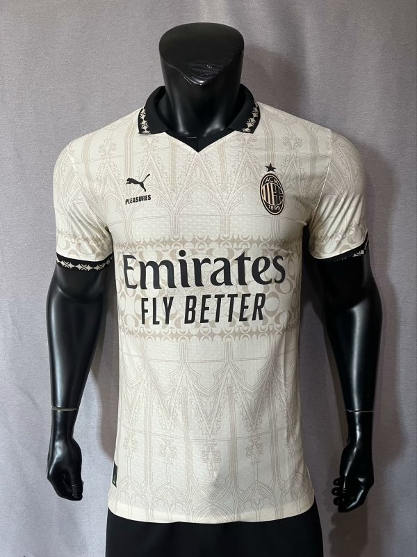 23/24 AC Milan X Pleasures Edition Player Yellow1:1 Quality Soccer Jersey
