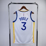 NBA Golden State Warriors White POOLE#3 Men Jersey Top Quality Hot Pressing Number And Name 2023
