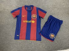 Barcelona Home 1:1 Kids Retro Soccer Jersey 2007/2008