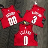 Trail Blazers McCOLLUM #３Jordan Red Top Quality Hot Pressing NBA 1:1 Quality