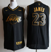 NBA Laker 23 black gold 1:1 Quality