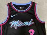 NBA Heat black Wade No. 3 1:1 Quality