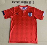 England Away 1:1 Quality Retro Soccer Jersey 1989
