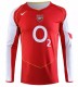 Arsenal Home Long Sleeve 1:1 Retro Soccer Jersey 2004/2005
