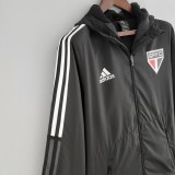 2022 Sao Paulo Black Windbreaker（白色阿迪白色三边）