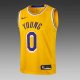 NBA Laker yellow Kuzma No.0 1:1 Quality