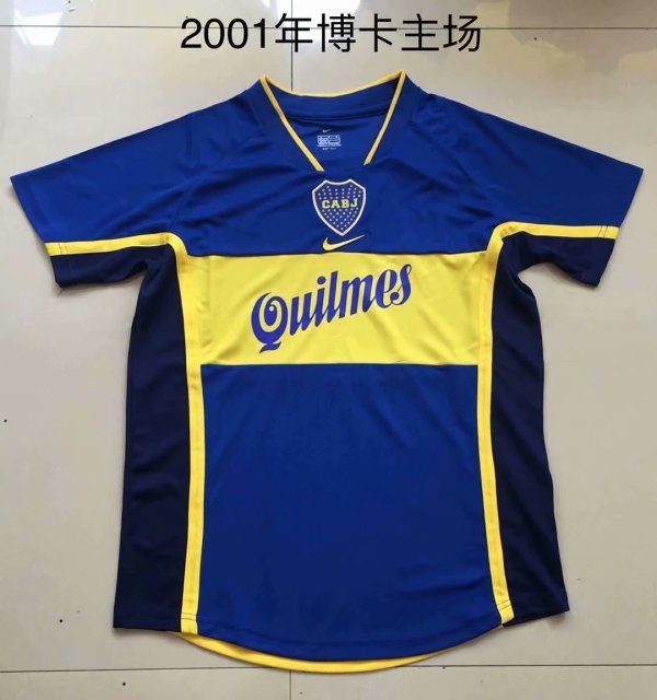 2001 Boca Home Fans 1:1 Quality Retro Soccer Jersey