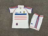 France Away 1:1 Kids Retro Soccer Jersey 1998