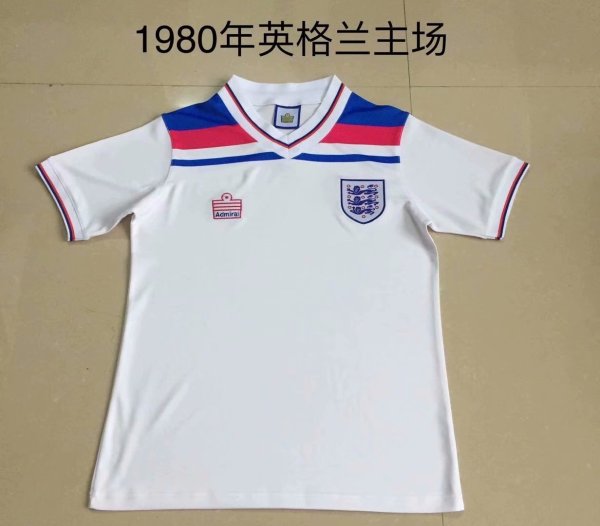 1980 England Home 1:1 Quality Retro Soccer Jersey