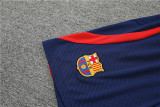 22/23 Barcelona Training Suit Short Sleeve Kit Blue 1:1 Quality Training Jersey