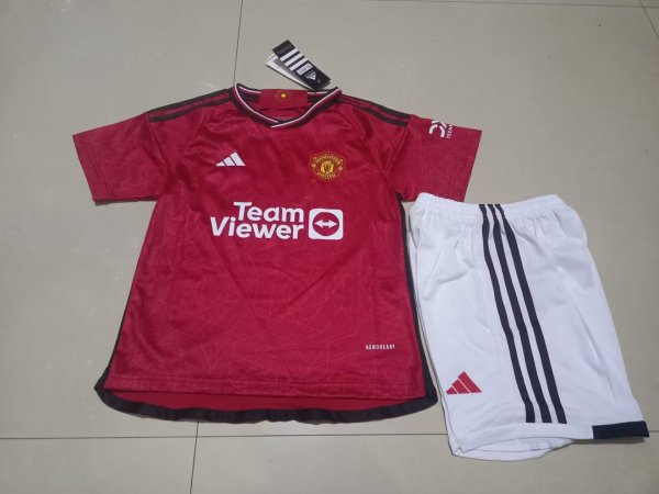 Manchester United Home Red 1:1 Kids Soccer Jersey 23/24