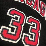NBA Bulls crew neck black 33 leather band chip 1:1 Quality