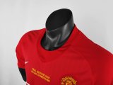 2007-2008 Manchester United Home With Embroidery Champion 1:1 Quality Retro Soccer Jersey