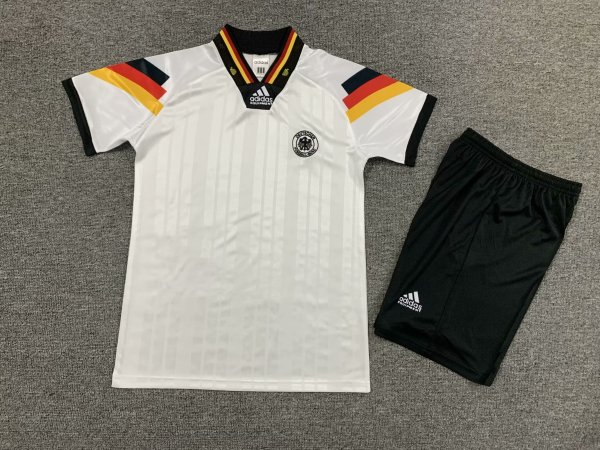 Germany Home 1:1 Kids Retro Soccer Jersey 1992