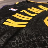 NBA Laker crew neck black snake 0 Kuzma with chip 1:1 Quality